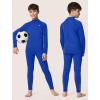 Ewedoos Thermal Underwear Set for Kids Thermals Top and Bottom Set Boys Long Johns Base Layer Thermal Set(Lazurite Blue)