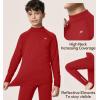Ewedoos Thermal Underwear Set for Kids Thermals Top and Bottom Set Boys Long Johns Base Layer Thermal Set(Rose Red)