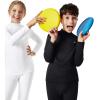 Ewedoos Thermal Underwear Set for Kids Thermals Top and Bottom Set Boys Long Johns Base Layer Thermal Set(White)