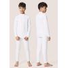 Ewedoos Thermal Underwear Set for Kids Thermals Top and Bottom Set Boys Long Johns Base Layer Thermal Set(White)
