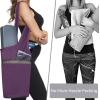 Ewedoos Yoga Mat Bag Yoga Bags with Large Size Pocket and Zipper Pocket, Fit Most Size Mats(Purple)