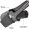 Ewedoos Yoga Mat Bag Yoga Bags with Large Size Pocket and Zipper Pocket, Fit Most Size Mats(Wavy Black)