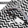Ewedoos Yoga Mat Bag Yoga Bags with Large Size Pocket and Zipper Pocket, Fit Most Size Mats(Wavy Black)
