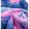 Ewedoos Yoga Towel Mat Towel with Anchor Fit Corners Non Slip Towel for Hot Yoga, Pilates, Workout, Camping(Blue & Pink Tie Dye)