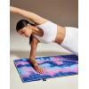 Ewedoos Yoga Towel Mat Towel with Anchor Fit Corners Non Slip Towel for Hot Yoga, Pilates, Workout, Camping(Blue & Pink Tie Dye)