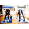 Ewedoos Yoga Towel Mat Towel with Anchor Fit Corners Non Slip Towel for Hot Yoga, Pilates, Workout, Camping(Blue & White Tie Dye)