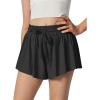 Ewedoos 2 in 1 Flowy Shorts Girls Butterfly Athletic Shorts Size 10-12 Cute Preppy Trendy Shorts Skirt for Teen Girls(Black)