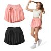 Ewedoos 2 in 1 Flowy Shorts Girls Butterfly Athletic Shorts Size 10-12 Cute Preppy Trendy Shorts Skirt for Teen Girls(Black&pink)