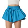 Ewedoos 2 in 1 Flowy Shorts Girls Butterfly Athletic Shorts Size 10-12 Cute Preppy Trendy Shorts Skirt for Teen Girls(Blue)