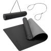 Ewedoos Eco Friendly Yoga Mat Thick TPE Yoga Mat Non Slip Yoga Mats Anti-tear Exercise Workout Mat for Women Men Kids Yoga, Pilates and Fitness(Black Yoga Mat)