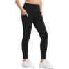Ewedoos Girl’s Athletic Leggings with Pockets Kids Yoga Pants Leggings for Girls Active Running Dance Tights(Black Leggings)