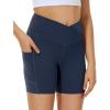 Ewedoos Girls Volleyball Athletic Shorts with Pockets – Preppy Spandex Dance Shorts for Teen Girls(Navy)