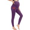 Ewedoos Maternity Leggings Shirred Side Pregnancy Leggings for Women Buttery Soft Maternity Yoga Pants with Pockets(Spacedye Mauve)