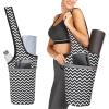 Ewedoos Yoga Mat Bag Yoga Bags with Large Size Pocket and Zipper Pocket, Fit Most Size Mats(Wavy Black)