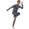 Ewedoos Long Johns for Men Comfortable Fit Mens Thermal Underwear Fleece Lined Top and Bottom Set with Pockets for Winter(Gray)