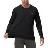 Rash Guard for Men Swim Shirt Quick Dry UPF 50+ Long Sleeve Fishing Shirt for Men UV Sun Protection Beach Shirts(Black)