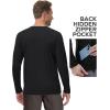 Rash Guard for Men Swim Shirt Quick Dry UPF 50+ Long Sleeve Fishing Shirt for Men UV Sun Protection Beach Shirts(Black)