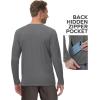 Rash Guard for Men Swim Shirt Quick Dry UPF 50+ Long Sleeve Fishing Shirt for Men UV Sun Protection Beach Shirts(Deep Grey)