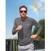 Rash Guard for Men Swim Shirt Quick Dry UPF 50+ Long Sleeve Fishing Shirt for Men UV Sun Protection Beach Shirts(Deep Grey)