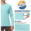 Rash Guard for Men Swim Shirt Quick Dry UPF 50+ Long Sleeve Fishing Shirt for Men UV Sun Protection Beach Shirts(Light Green)