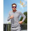 Rash Guard for Men Swim Shirt Quick Dry UPF 50+ Long Sleeve Fishing Shirt for Men UV Sun Protection Beach Shirts(Light Grey)