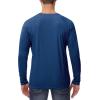 Rash Guard for Men Swim Shirt Quick Dry UPF 50+ Long Sleeve Fishing Shirt for Men UV Sun Protection Beach Shirts(Ocean)