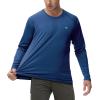 Rash Guard for Men Swim Shirt Quick Dry UPF 50+ Long Sleeve Fishing Shirt for Men UV Sun Protection Beach Shirts(Ocean)