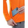 Rash Guard for Men Swim Shirt Quick Dry UPF 50+ Long Sleeve Fishing Shirt for Men UV Sun Protection Beach Shirts(Orange)