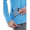 Rash Guard for Men Swim Shirt Quick Dry UPF 50+ Long Sleeve Fishing Shirt for Men UV Sun Protection Beach Shirts(Sky Blue)