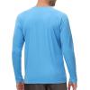 Rash Guard for Men Swim Shirt Quick Dry UPF 50+ Long Sleeve Fishing Shirt for Men UV Sun Protection Beach Shirts(Sky Blue)