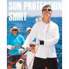Rash Guard for Men Swim Shirt Quick Dry UPF 50+ Long Sleeve Fishing Shirt for Men UV Sun Protection Beach Shirts(White)