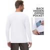 Rash Guard for Men Swim Shirt Quick Dry UPF 50+ Long Sleeve Fishing Shirt for Men UV Sun Protection Beach Shirts(White)