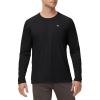Rash Guard for Men Swim Shirt Quick Dry UPF 50+ Long Sleeve Fishing Shirt for Men UV Sun Protection Beach Shirts(Black)