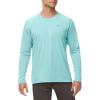 Rash Guard for Men Swim Shirt Quick Dry UPF 50+ Long Sleeve Fishing Shirt for Men UV Sun Protection Beach Shirts(Light Green)