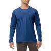 Rash Guard for Men Swim Shirt Quick Dry UPF 50+ Long Sleeve Fishing Shirt for Men UV Sun Protection Beach Shirts(Ocean)