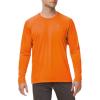 Rash Guard for Men Swim Shirt Quick Dry UPF 50+ Long Sleeve Fishing Shirt for Men UV Sun Protection Beach Shirts(Orange)