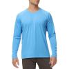Rash Guard for Men Swim Shirt Quick Dry UPF 50+ Long Sleeve Fishing Shirt for Men UV Sun Protection Beach Shirts(Sky Blue)