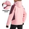 Ewedoos Snow Ski Jackets for Women with Detachable Hood Windproof Winter Snowboard Jacket Women Winter Coats for Women