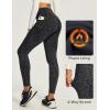 Ewedoos Fleece Lined Leggings Women Tummy Control with Pockets No Front Seam Warm Thermal Leggings Winter Running Yoga Pants(Charcoal)