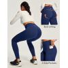 Ewedoos Fleece Lined Leggings Women Tummy Control with Pockets No Front Seam Warm Thermal Leggings Winter Running Yoga Pants(Navy Blue)