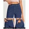 Ewedoos Wide Leg Jeans Woman High Waisted Stretchy Baggy Jeans for Women Pull On Trendy Womens Jeans Straight Denim Pants(Dark Blue-29” Petite)