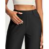 Ewedoos Women Wide Leg Stretchy Dress Pants High Waisted Work Pants Pull on Business Casual Outfits Slacks Office Trousers(Black-regular)