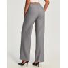 Ewedoos Women Wide Leg Stretchy Dress Pants High Waisted Work Pants Pull on Business Casual Outfits Slacks Office Trousers(Gray-regular)