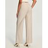 Ewedoos Women Wide Leg Stretchy Dress Pants High Waisted Work Pants Pull on Business Casual Outfits Slacks Office Trousers(Khaki-regular)