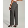 Ewedoos Womens Dress Pants Wide Leg Stretchy Work Pants Women Pull On Business Casual Trousers Slacks for Women(Charcoal-regular)