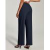 Ewedoos Womens Dress Pants Wide Leg Stretchy Work Pants Women Pull On Business Casual Trousers Slacks for Women(Midnightblue-regular)