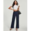 Ewedoos Womens Dress Pants Wide Leg Stretchy Work Pants Women Pull On Business Casual Trousers Slacks for Women(Midnightblue-regular)