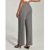 Ewedoos Womens Dress Pants Wide Leg Stretchy Work Pants Women Pull On Business Casual Trousers Slacks for Women(Silentstorm-regular)