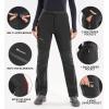 Ewedoos Snow Pants Womens Ski Pants Waterproof Insulate Softshell Fleece Lined Winter Hiking Snowboard Zipper Bottom Leg(Black)