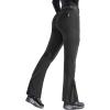 Ewedoos Snow Pants Womens Ski Pants Waterproof Insulate Softshell Fleece Lined Winter Hiking Snowboard Zipper Bottom Leg(Black)